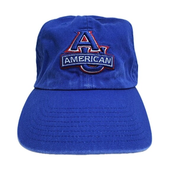 American University Washington DC 47 Brand Cap Hat Adult Adjustable Blue Cotton - Picture 1 of 6